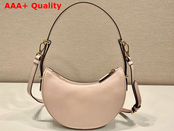 Prada Arque Small Leather Shoulder Bag in Alabaster Pink 1BC194 Replica