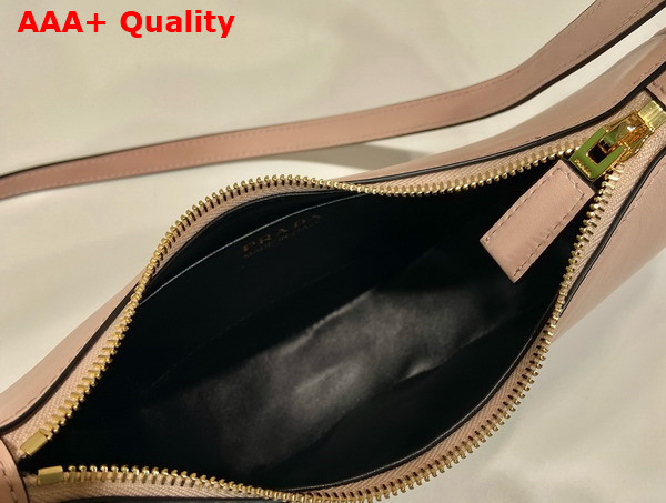 Prada Arque Small Leather Shoulder Bag in Alabaster Pink 1BC194 Replica