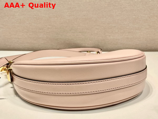 Prada Arque Small Leather Shoulder Bag in Alabaster Pink 1BC194 Replica