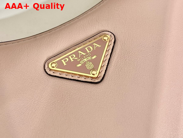 Prada Arque Small Leather Shoulder Bag in Alabaster Pink 1BC194 Replica