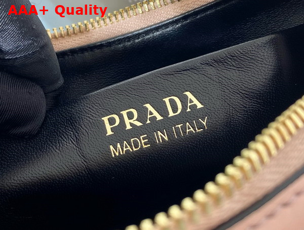 Prada Arque Small Leather Shoulder Bag in Alabaster Pink 1BC194 Replica