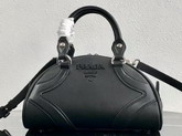 Prada Bowling Bag in Black Nappa Leather