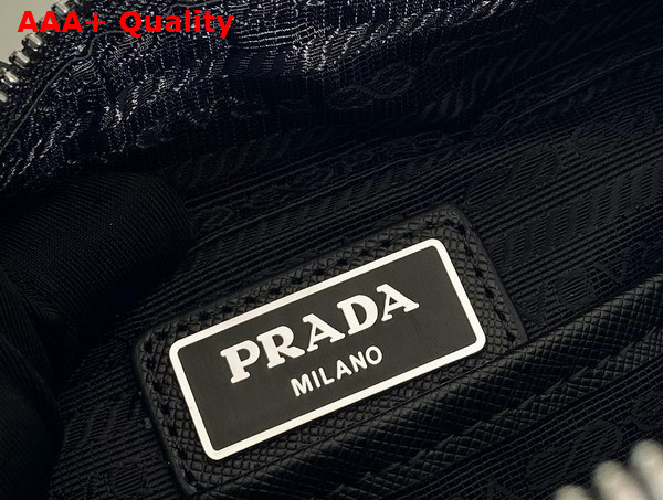 Prada Brique Re Nylon and Saffiano Leather Bag in Black 2VH070 Replica