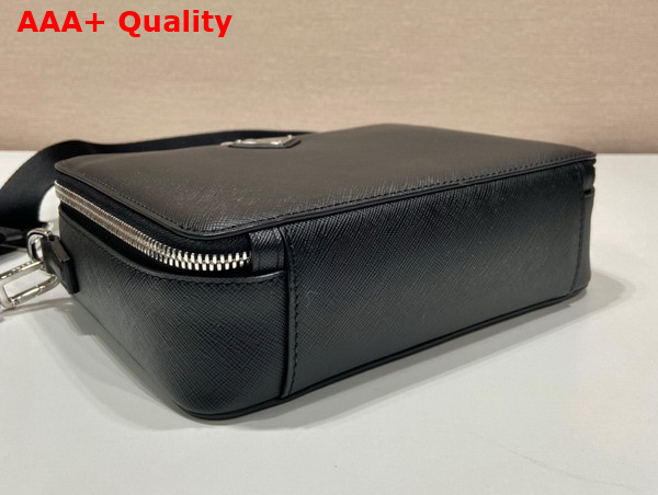 Prada Brique Saffiano Leather Bag in Black 2VH069 Replica