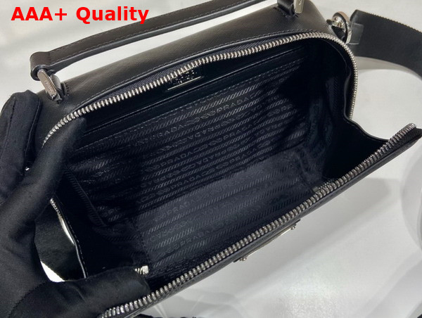 Prada Brique Saffiano Leather Bag in Black 2VH069 Replica
