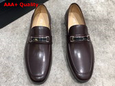 Prada Brushed Leather Loafers in Brown for Men Replica