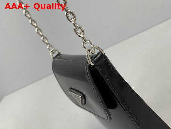 Prada Brushed Leather Mini Bag in Black 1BH185 Replica
