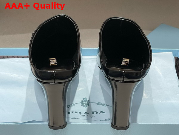 Prada Brushed Leather Mules in Black 1I839N Replica