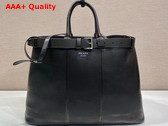 Prada Buckle Nappa Leather Bag in Dark Brown 2VG126 Replica