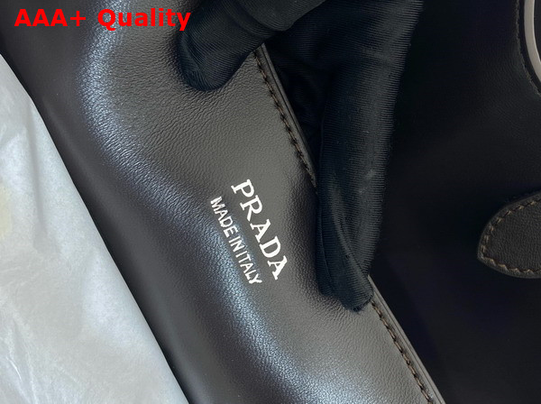Prada Buckle Nappa Leather Bag in Dark Brown 2VG126 Replica