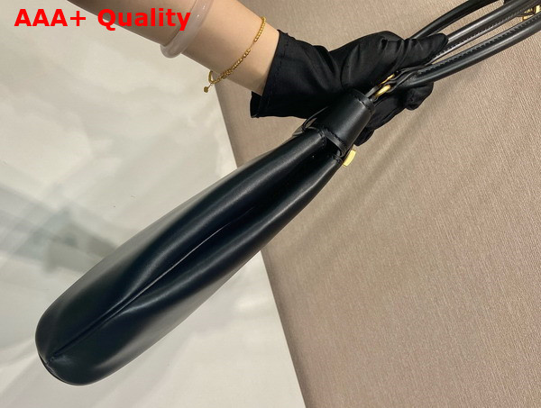 Prada Carey Medium Leather Tote Bag in Black 1BG567 Replica