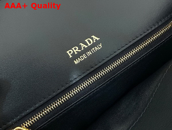 Prada Carey Medium Leather Tote Bag in Black 1BG567 Replica