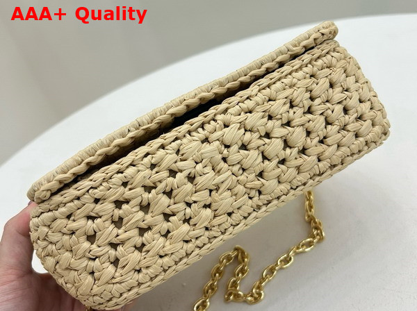 Prada Crochet Shoulder Bag Tan and Black 1BF135 Replica