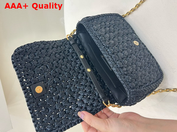 Prada Crochet Shoulder Bag in Black 1BF135 Replica