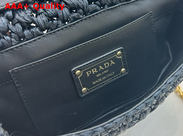 Prada Crochet Shoulder Bag in Black 1BF135 Replica