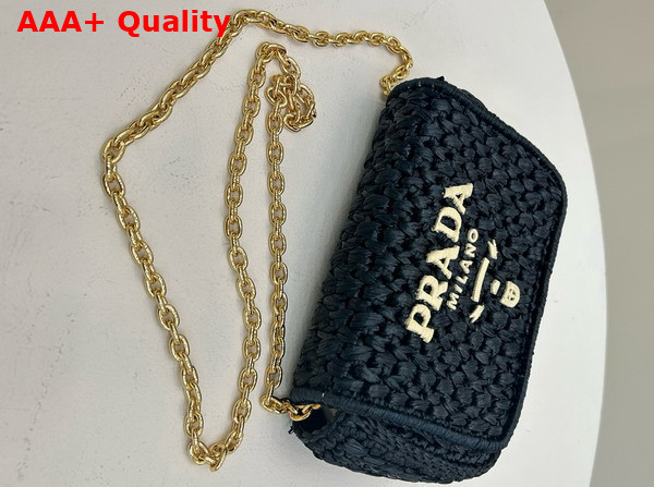 Prada Crochet Shoulder Bag in Black 1BF135 Replica