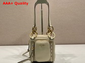 Prada Dangle Leather Top Handle Mini Bag in Powder Pink 1BB137 Replica