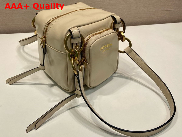 Prada Dangle Leather Top Handle Mini Bag in Powder Pink 1BB137 Replica