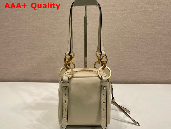 Prada Dangle Leather Top Handle Mini Bag in Powder Pink 1BB137 Replica
