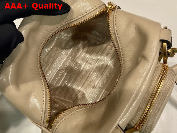 Prada Dangle Leather Top Handle Mini Bag in Powder Pink 1BB137 Replica