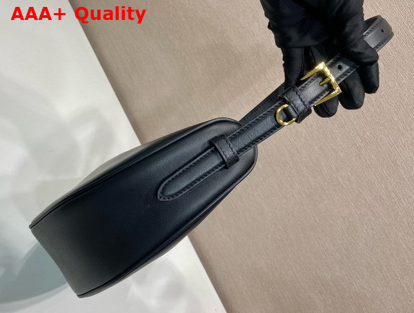 Prada Demi Lune large Leather Shoulder Bag in Black 1BC255 Replica