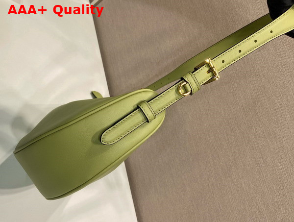 Prada Demi Lune large Leather Shoulder Bag in Pistachio 1BC255 Replica