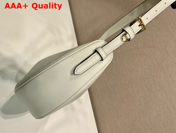 Prada Demi Lune large Leather Shoulder Bag in White 1BC255 Replica