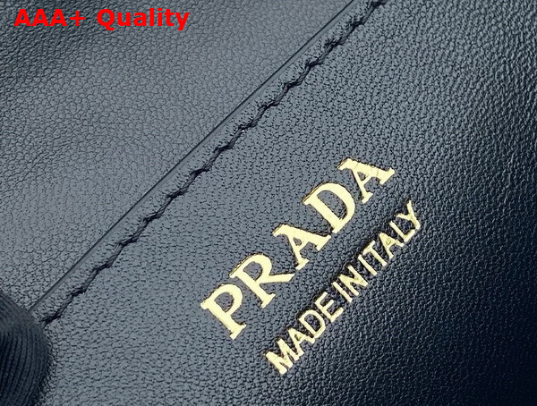 Prada Demi Lune large Leather Shoulder Bag in White 1BC255 Replica