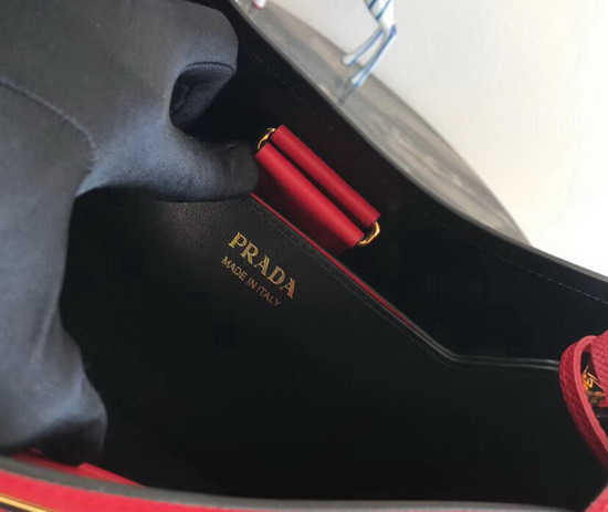 Prada Double Saffiano Leather Bag in Red