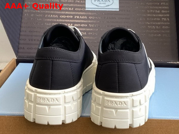 Prada Double Wheel Re Nylon Gabardine Sneakers in Black 1E260M Replica