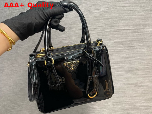 Prada Galleria Patent Leather Mini Bag in Black 1BA906 Replica