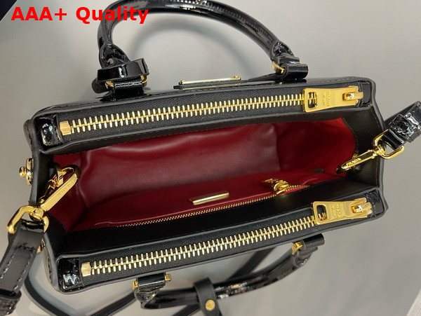 Prada Galleria Patent Leather Mini Bag in Black 1BA906 Replica