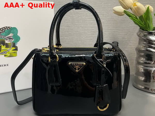 Prada Galleria Patent Leather Mini Bag in Black 1BA906 Replica