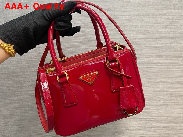 Prada Galleria Patent Leather Mini Bag in Red 1BA906 Replica