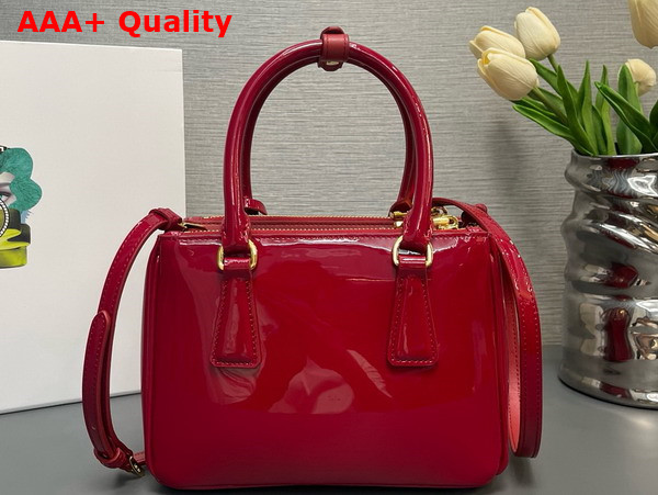 Prada Galleria Patent Leather Mini Bag in Red 1BA906 Replica