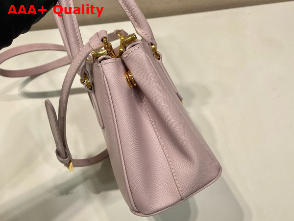 Prada Galleria Saffiano Leather Mini Bag Alabaster Pink 1BA906 Replica