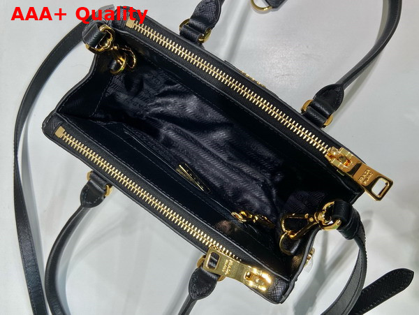 Prada Galleria Saffiano Leather Mini Bag Black 1BA906 Replica