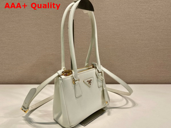Prada Galleria Saffiano Leather Mini Bag White 1BA906 Replica