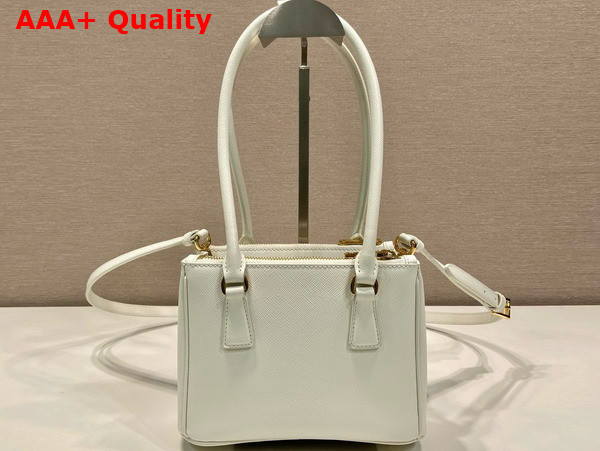 Prada Galleria Saffiano Leather Mini Bag White 1BA906 Replica