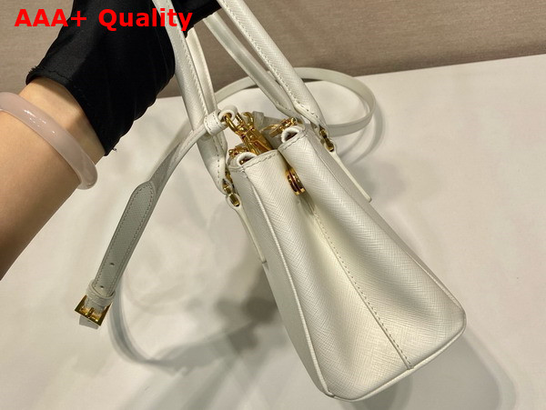 Prada Galleria Saffiano Leather Mini Bag White 1BA906 Replica