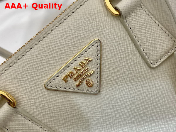 Prada Galleria Saffiano Leather Mini Bag White 1BA906 Replica