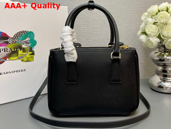 Prada Galleria Saffiano Leather Mini Bag in Black 1BA906 Replica