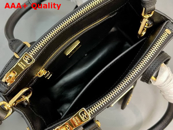 Prada Galleria Saffiano Leather Mini Bag in Black 1BA906 Replica