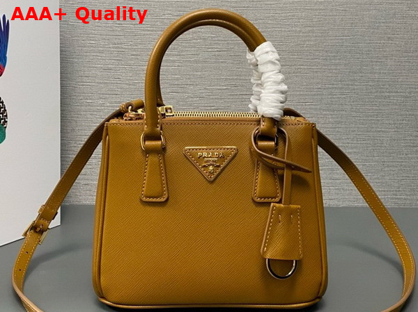 Prada Galleria Saffiano Leather Mini Bag in Caramel 1BA906 Replica