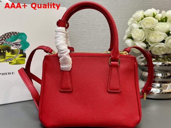 Prada Galleria Saffiano Leather Mini Bag in Red 1BA906 Replica