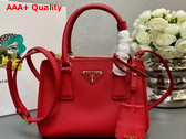 Prada Galleria Saffiano Leather Mini Bag in Red 1BA906 Replica