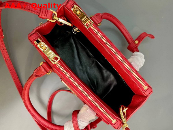 Prada Galleria Saffiano Leather Mini Bag in Red 1BA906 Replica