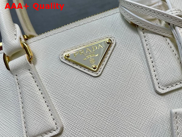 Prada Galleria Saffiano Leather Mini Bag in White 1BA906 Replica