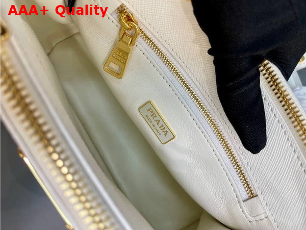 Prada Galleria Saffiano Leather Mini Bag in White 1BA906 Replica