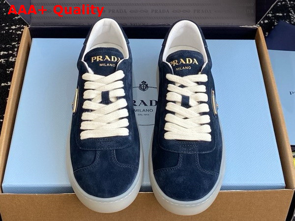 Prada Lane Suede Sneakers in Blue 2EE394 Replica